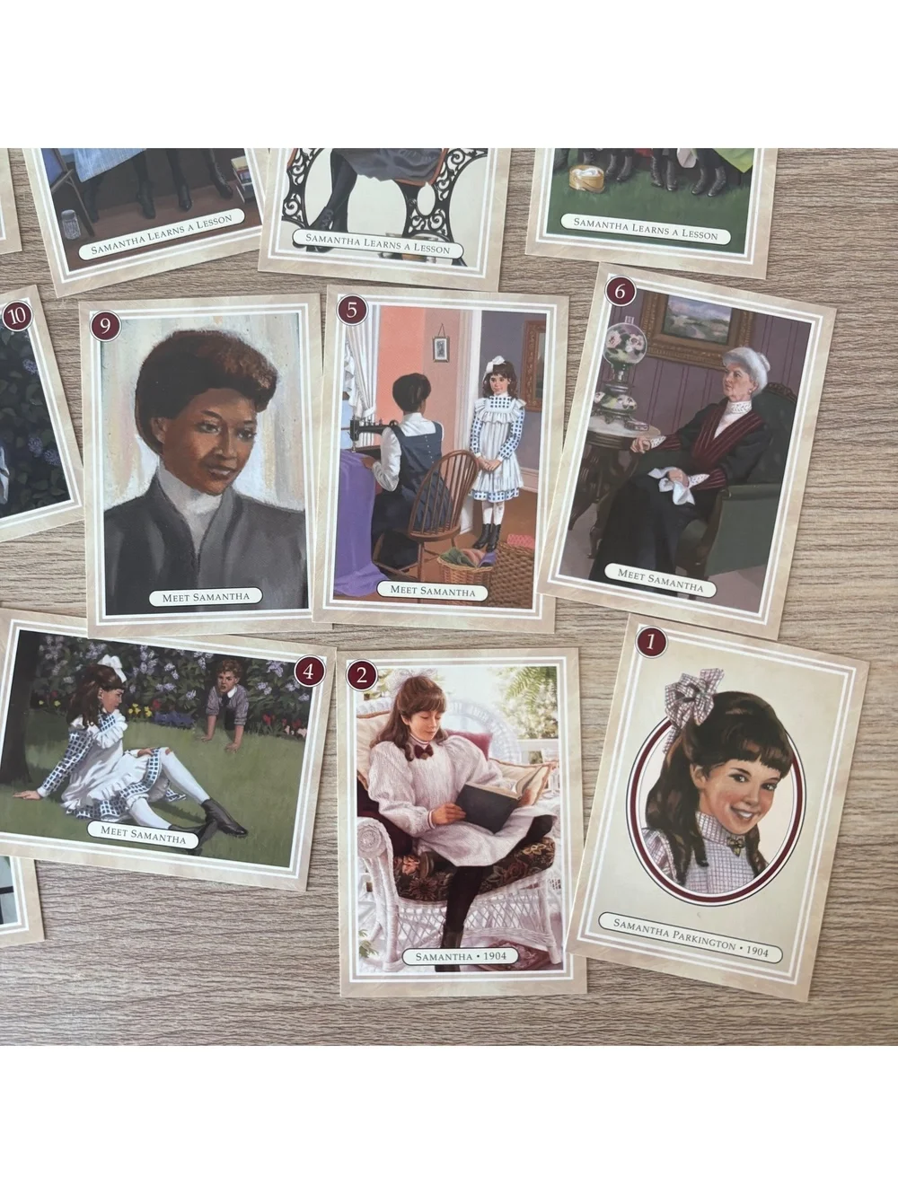American Girl Samantha Trading Cards 18 Card Set Pleasant Company 1994 Vintage